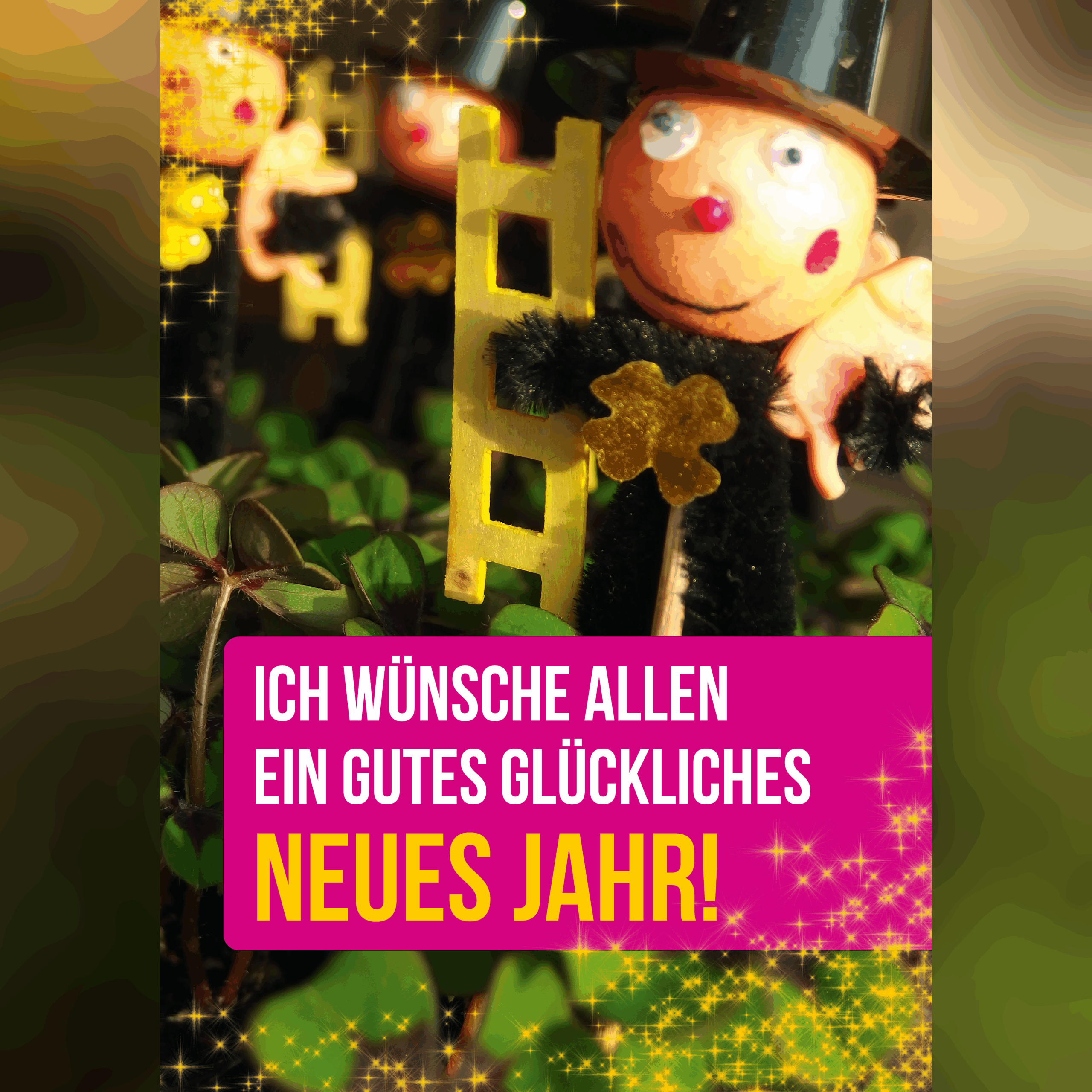 Neujahrsgrüße quadratisch